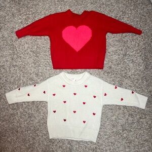 Cat & Jack 6-12m Valentines Sweaters